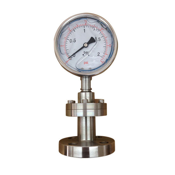 Pressure Gauge with Sanitary Diaphragm for Clean Applications